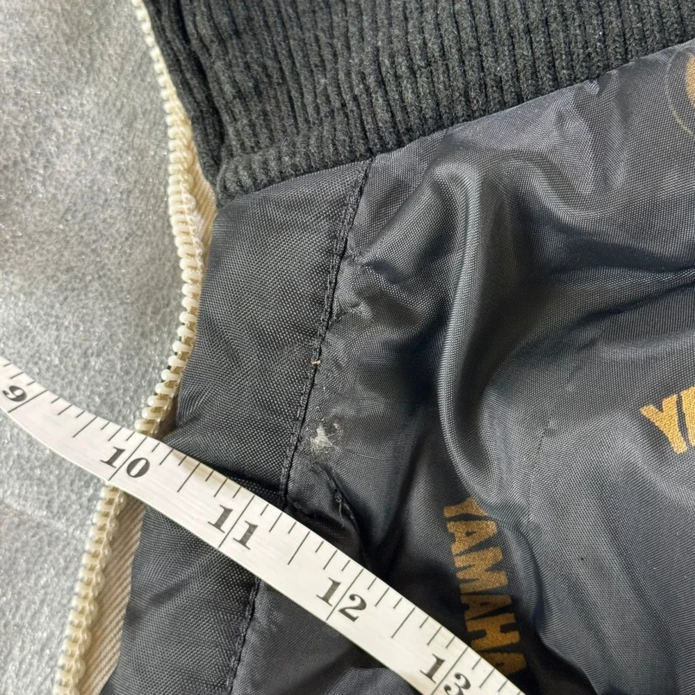 Vintage Yamaha Insulated Racing Jacket Men's XL Black Motorcycle 70s 80s